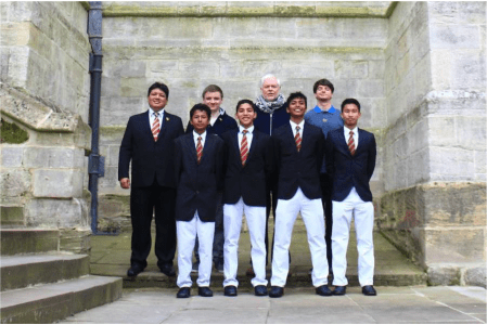 6-MCKK team at Eton Fives Chapel court